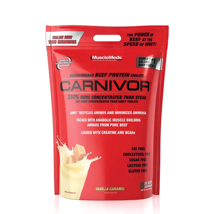 CARNIVOR 8lb | Proteína de carne de res isolatada y Creatina 100 servicios