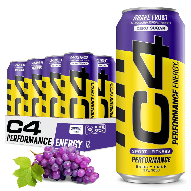 C4 ENERGY | 12 Pack de pre-entreno en bebida de 16oz (473ml)