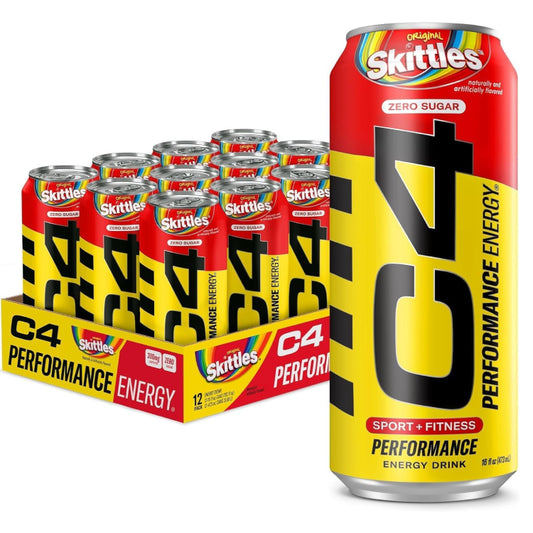 C4 ENERGY | 12 Pack de pre-entreno en bebida de 16oz (473ml)