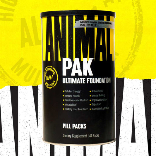 ANIMAL PAK | Multivitamínico, Aminos, Limpiador hepático, Enzimas, Probióticos y Antioxidantes 44 packs