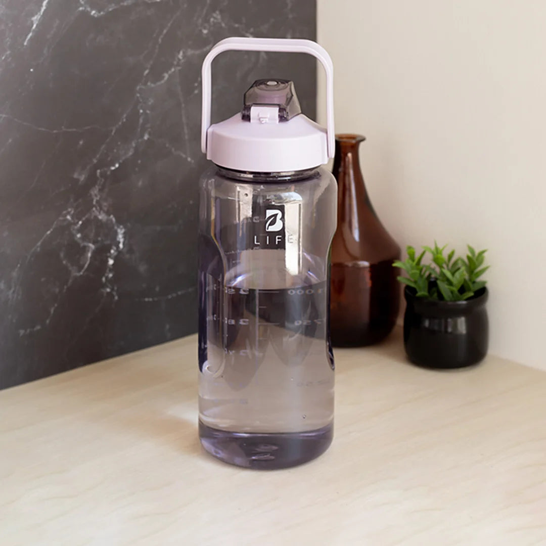 Botella motivacional | Botella de 2 litros para bebidas frías o calientes, con funda y bolsillos Varios Colores