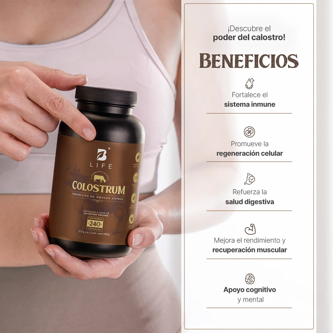 COLOSTRUM | Calostro puro de bovino 🐂 700mg 240 cápsulas