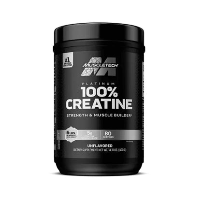 Platinum 100% Creatine | Creatina monohidrato 400gr 80 servicios Sin sabor