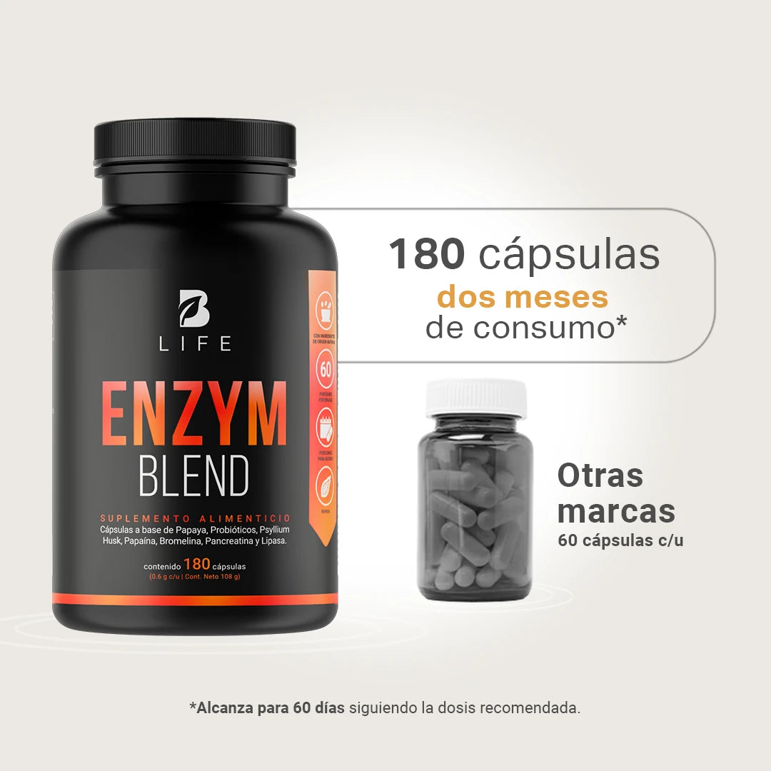 ENZYM BLEND | Enzimas digestivas 180 cápsulas