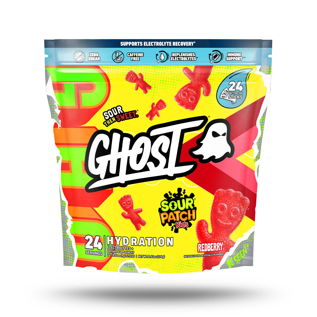 GHOST Hydration Sticks 👻 | Electrolitos, Sal del Himalaya, Taurina, Extractos de Algas y Ginseng Koreano 24 servicios