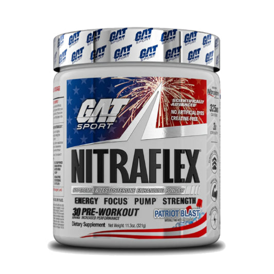 NITRAFLEX | Pre-entreno con estimulantes y precursor de testosterona 30 servicios