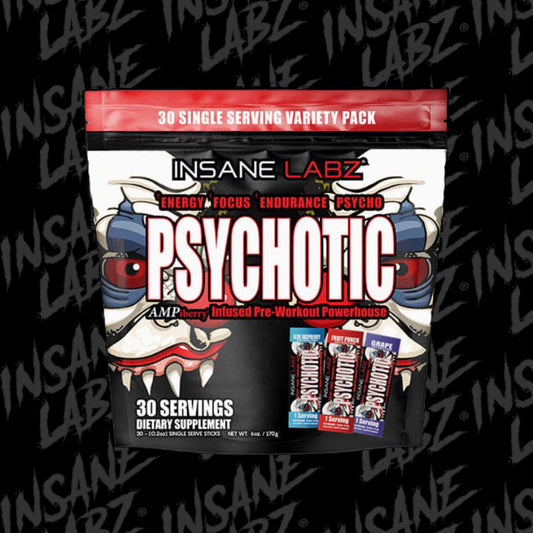 PSYCHOTIC 🤡 Variety Pack | Pre-entreno 30 servicios