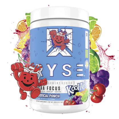 RYSE BCAA Focus Kool-Aid | BCAA's, Cafeína y Electrolitos 30 servicios