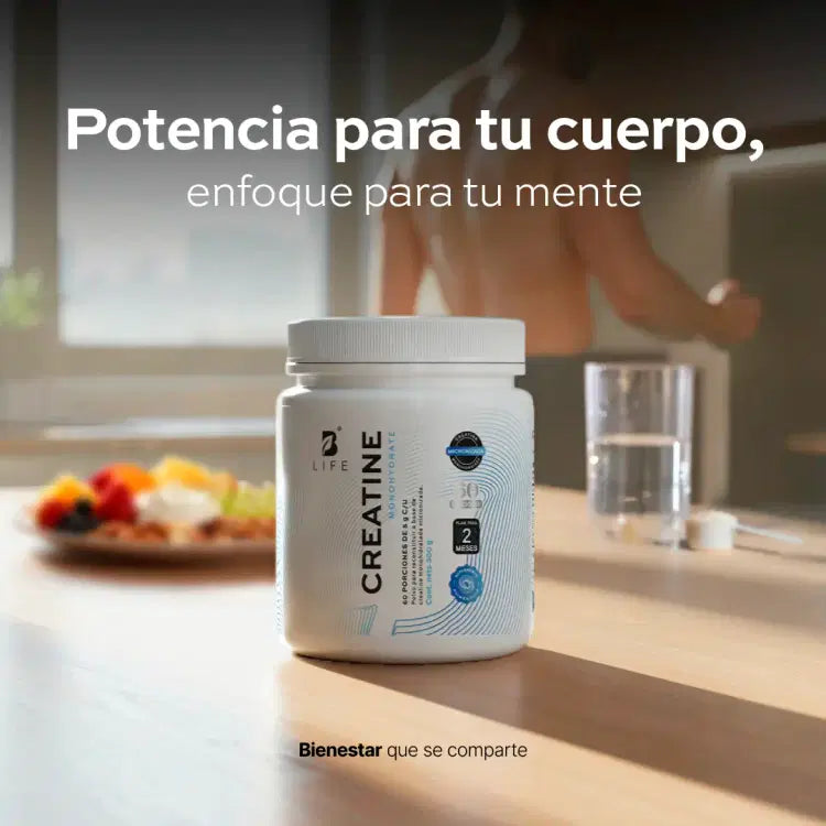 CREATINE MONOHYDRATE | Creatina monohidrato micronizada 300gr 60 servicios