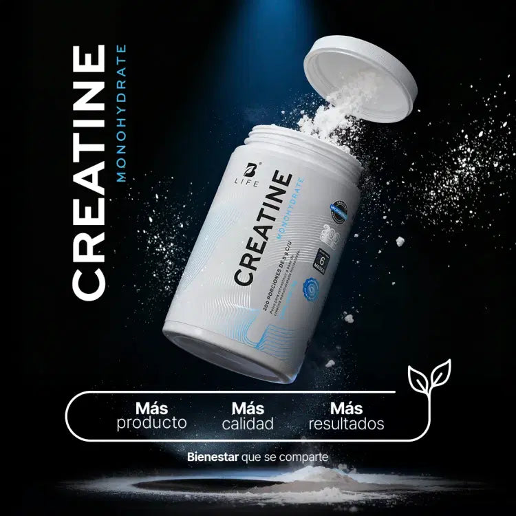 CREATINE MONOHYDRATE | Creatina monohidrato micronizada 1kg 200 servicios