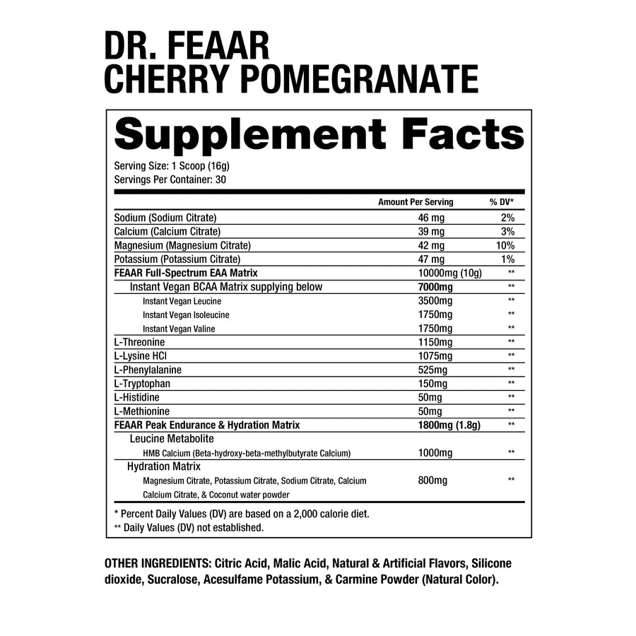 DR. FEAAR | BCAA's, EAA's, HMB y Electrolitos 30 servicios