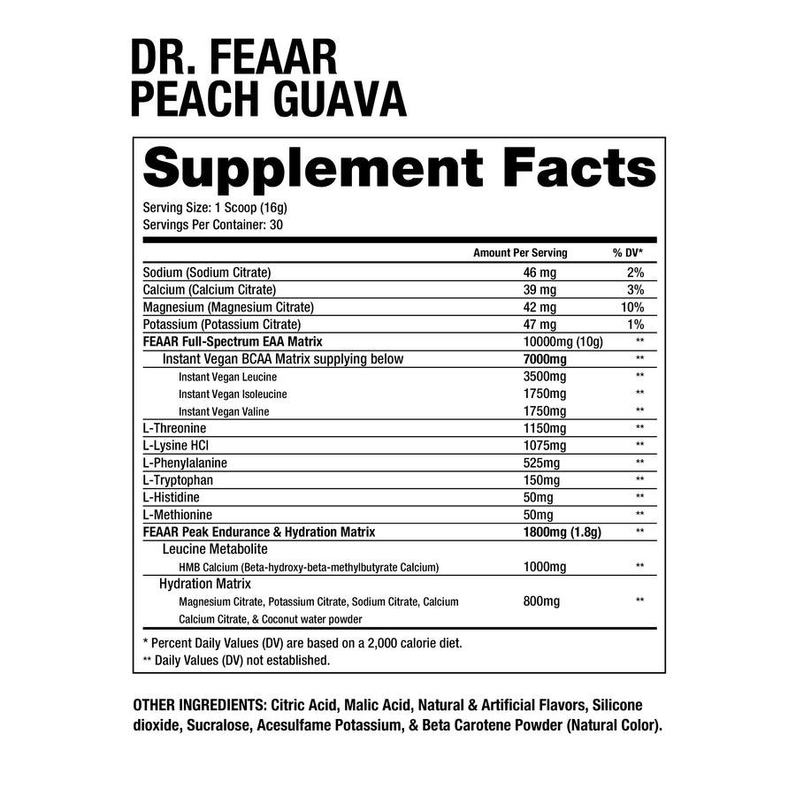 DR. FEAAR | BCAA's, EAA's, HMB y Electrolitos 30 servicios