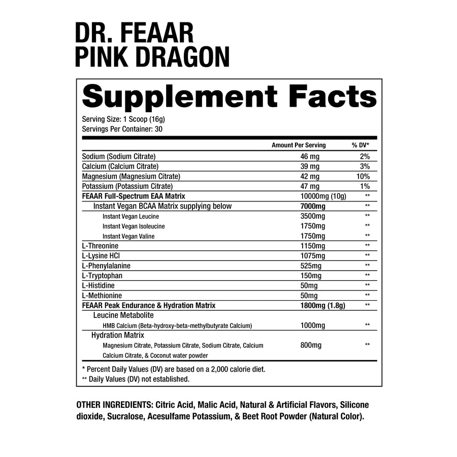 DR. FEAAR | BCAA's, EAA's, HMB y Electrolitos 30 servicios