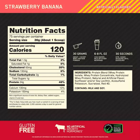 Gold Standard 100% Whey 5lb | Proteína de suero de leche (Whey Protein) 68-74 servicios