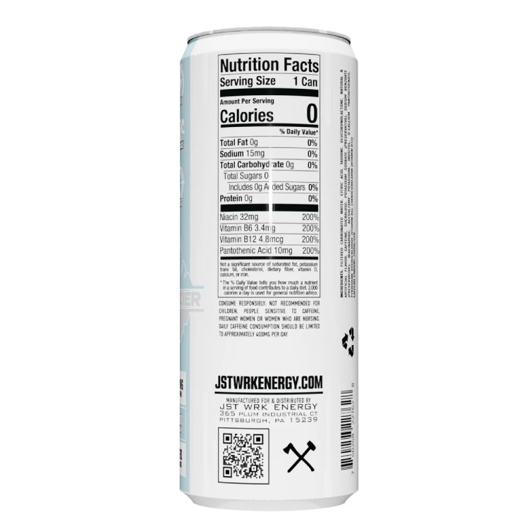 JST WRK Energy | Lata de bebida energética 12oz (355ml)