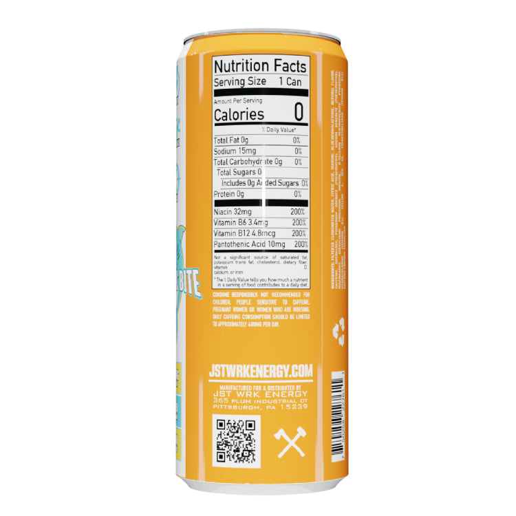 JST WRK Energy | Lata de bebida energética 12oz (355ml)