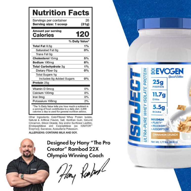 IsoJect 2lb | Proteína de suero de leche Isolatada (Whey Isolate) 28 servicios