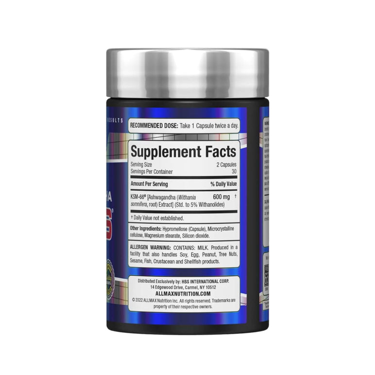 Ashwagandha KSM-66 | Ashwagandha 600mg 60 cápsulas