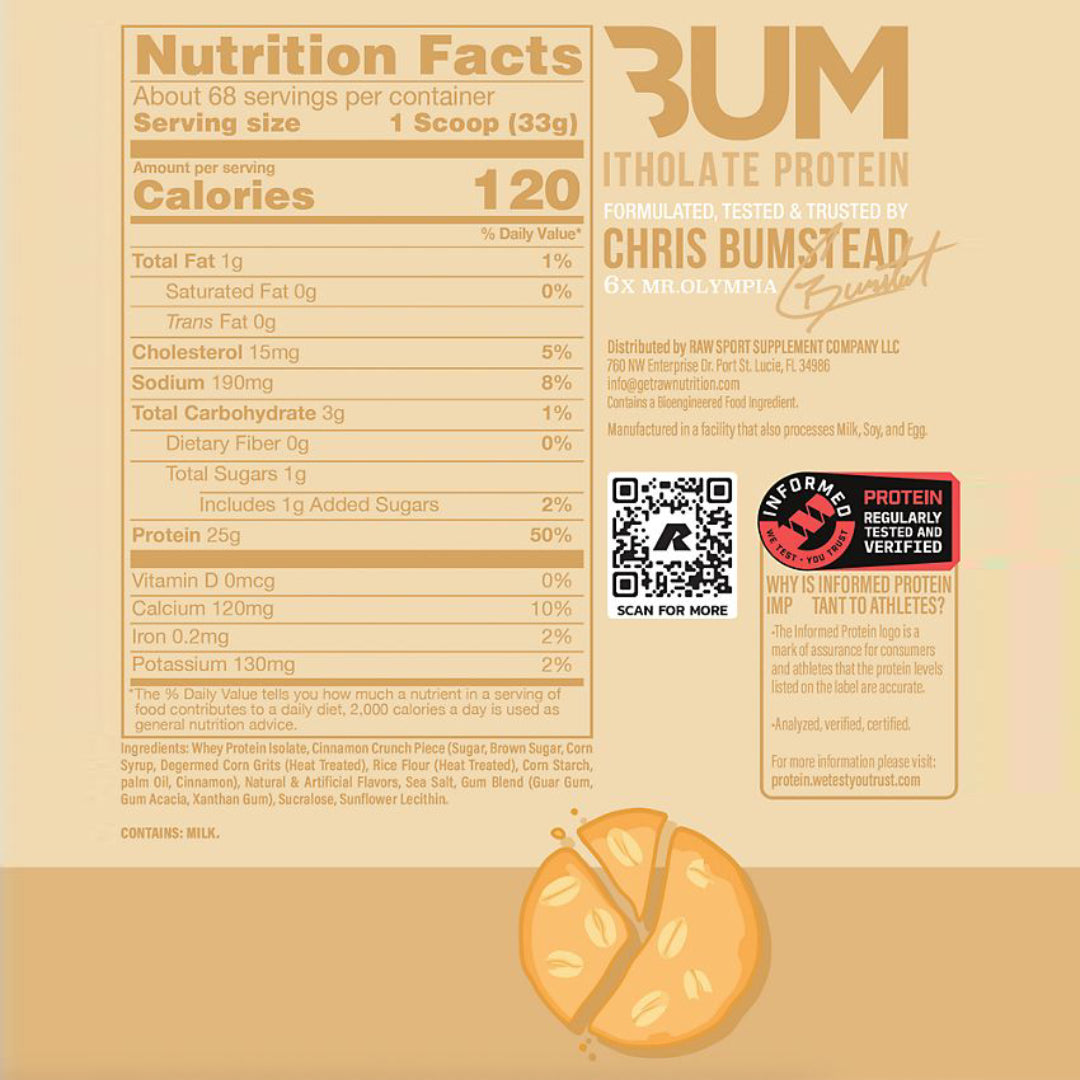 BUM Itholate Protein 5lb | Proteína de suero de leche Isolatada (Whey Isolate) 68-76 servicios