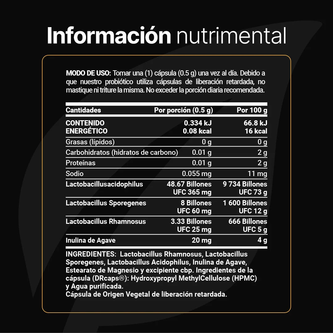 60 BILLION PROBIOTICS | Probióticos 120 cápsulas