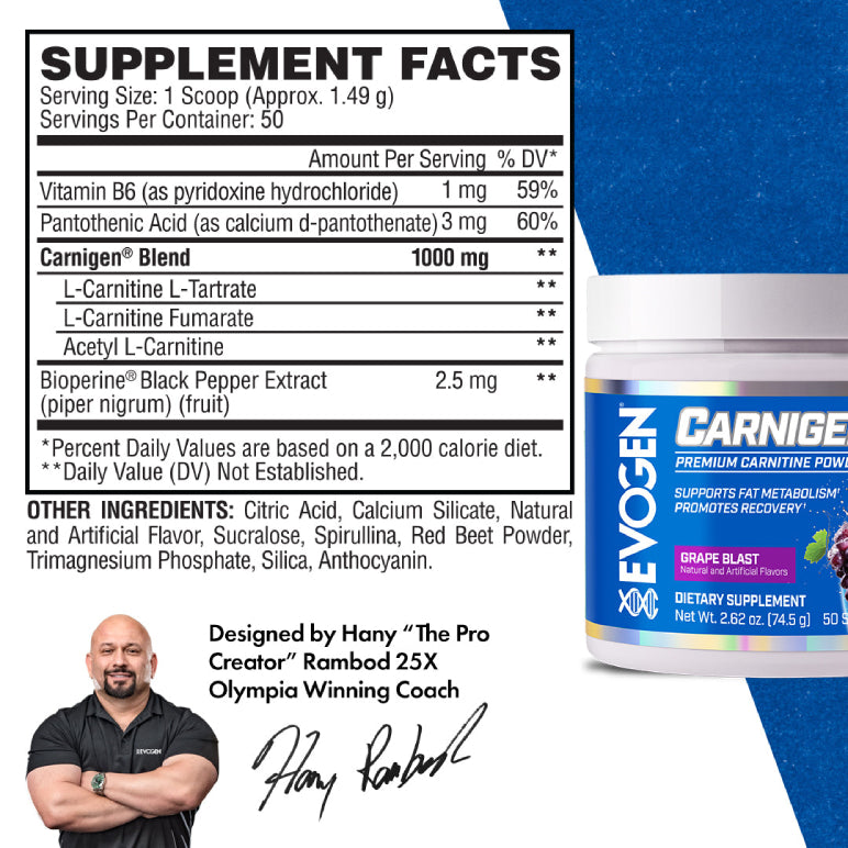 Carnigen | Mix de 3 tipos de Carnitinas 50 servicios