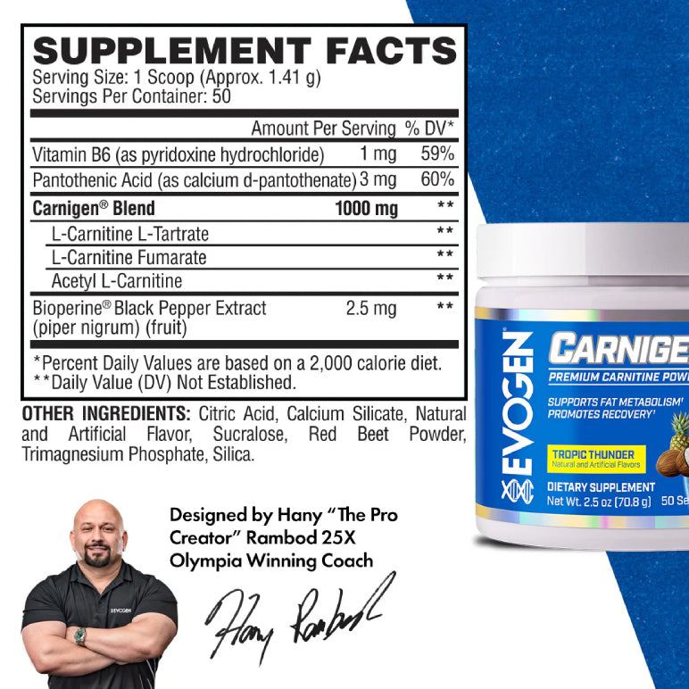Carnigen | Mix de 3 tipos de Carnitinas 50 servicios