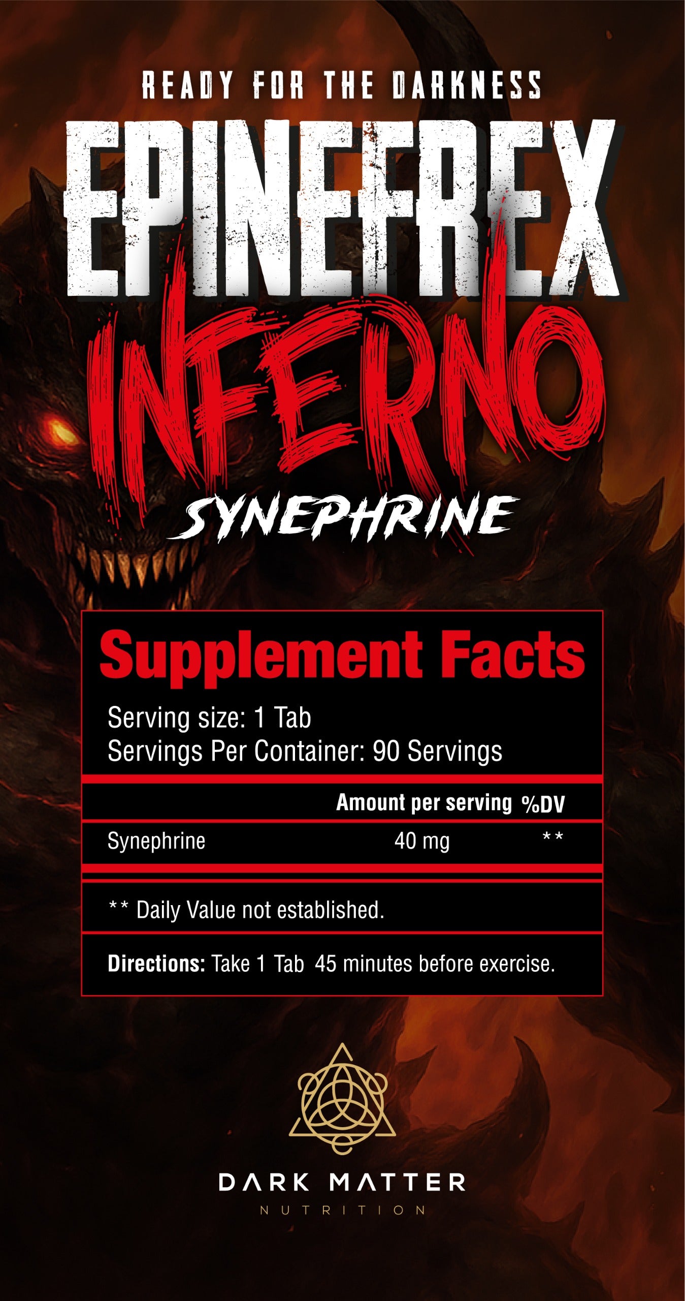 EPINEFREX INFERNO SYNEPHRINE | Sinephrina 40mg 90 tabletas