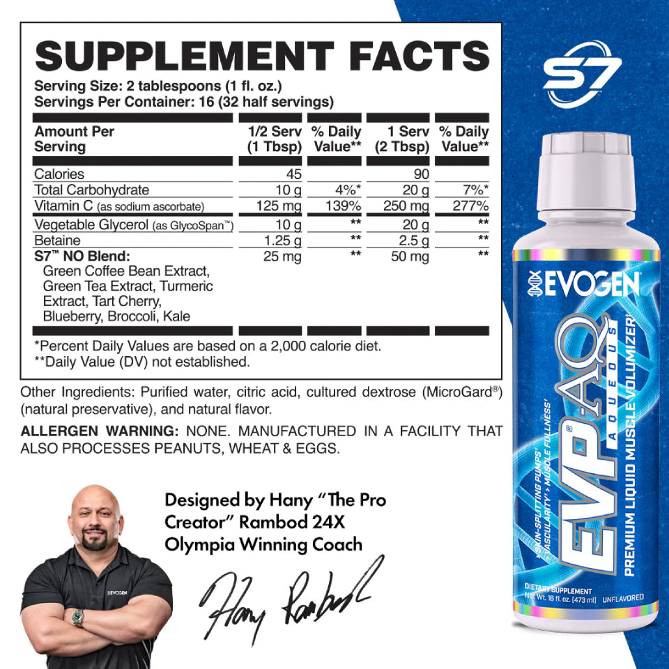 EVP AQ Liquid | Pre-entreno sin estimulantes 473ml