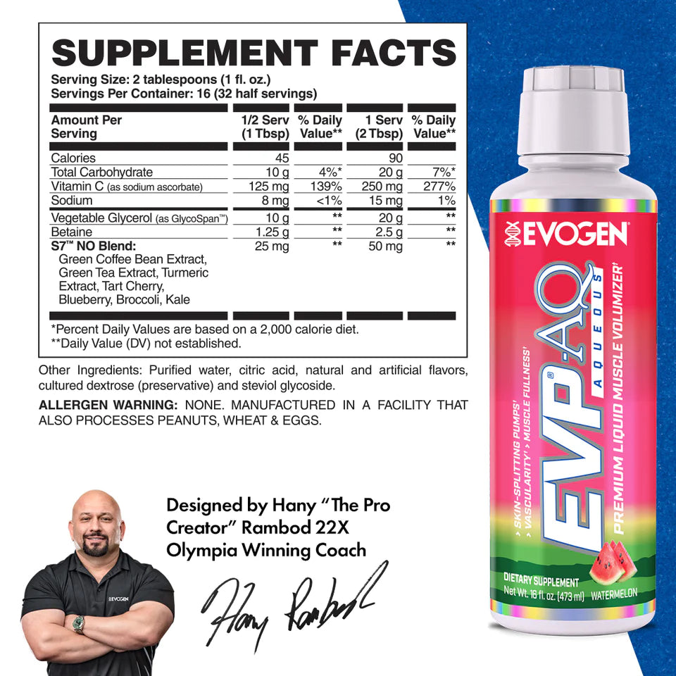 EVP AQ Liquid | Pre-entreno sin estimulantes 473ml