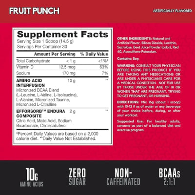 AMINO X | BCAA's, Taurina y Citrulina 30 servicios