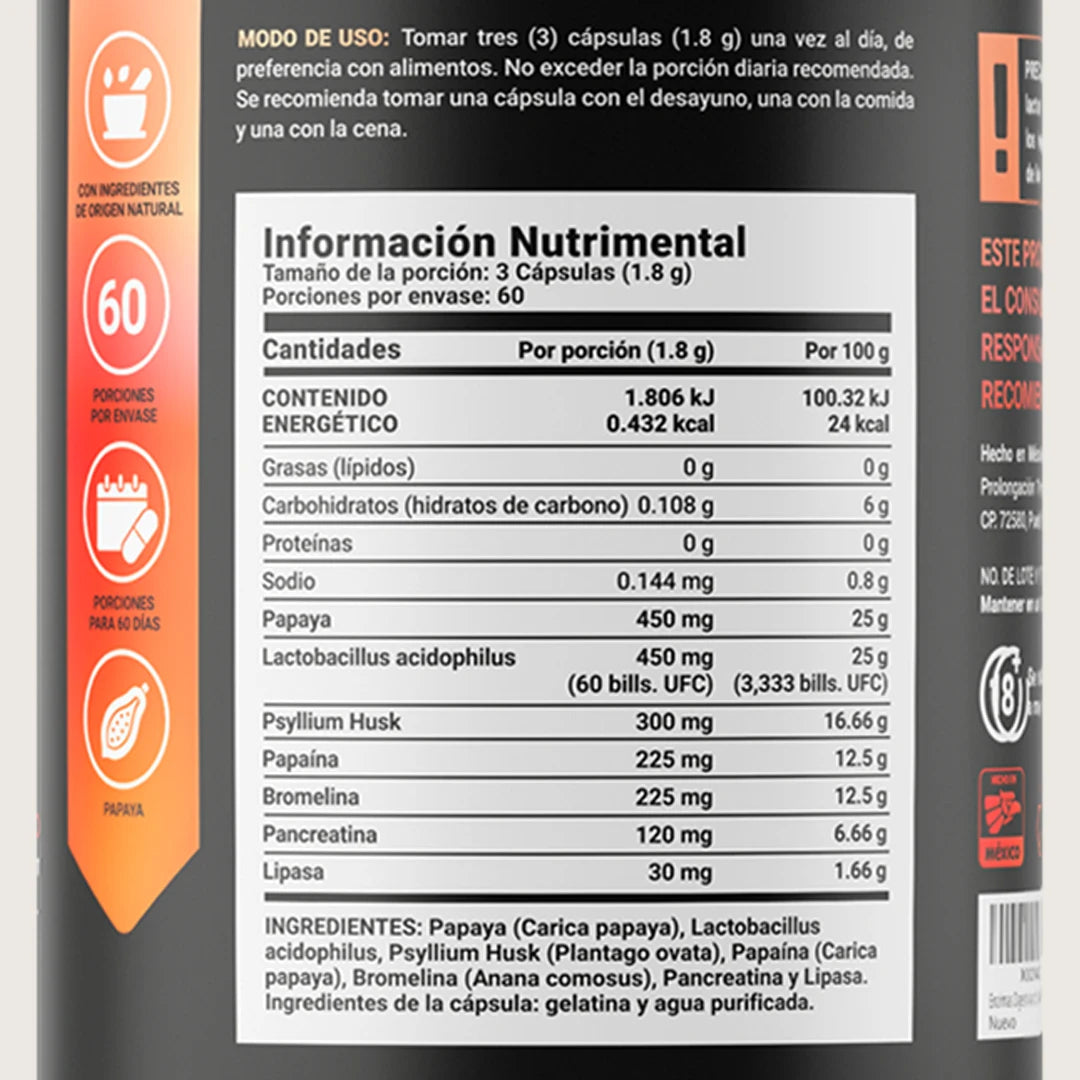 ENZYM BLEND | Enzimas digestivas 180 cápsulas