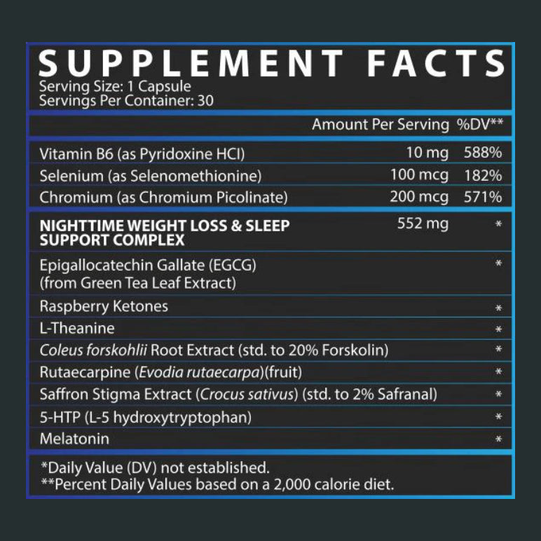 Lipo 6 Nighttime Ultra Concentrate | Quemador Nocturno sin estimulantes 30 cápsulas