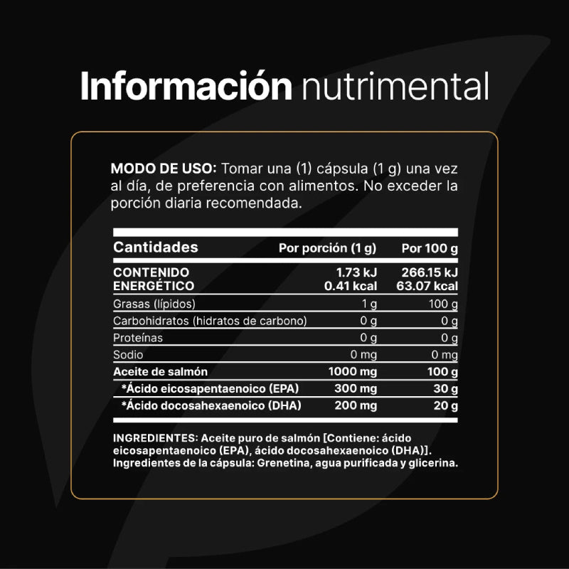 OMEGA 3 SALMON OIL | Omega 3, 500mg 180 cápsulas