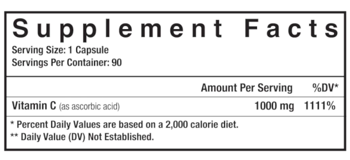 VIT-C DAILY ESSENTIALS | Vitamina C 1,000mg 90 cápsulas