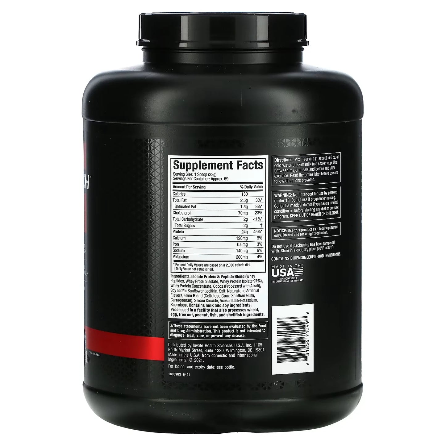 NITRO-TECH 100% WHEY GOLD 5lb | Proteína de suero de leche (Whey Protein) y Glutamina 69 servicios