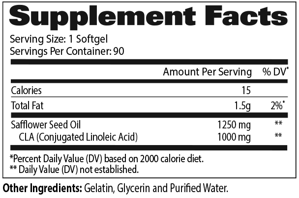 CLA 1250 | CLA (Ácido Linoleico Conjugado) 1,000mg 90 cápsulas