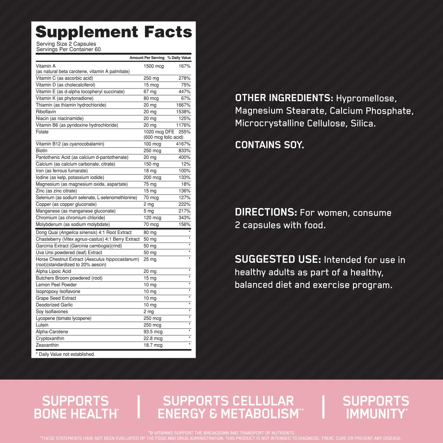 Opti-Women | Multivitamínico para mujeres 120 cápsulas