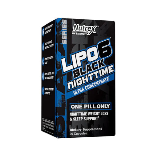 Lipo 6 Black Nighttime Ultra Concentrate | Quemador Nocturno Sin estimulantes 30 cápsulas