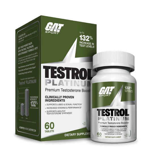 TESTROL PLATINUM | Precursor de testosterona 60 tabletas 30 servicios