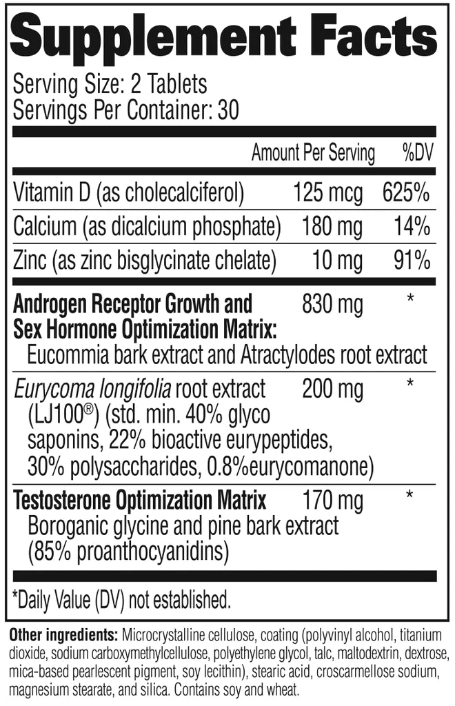 TESTROL® PLATINUM | Precursor de test 60 tabletas 30 servicios
